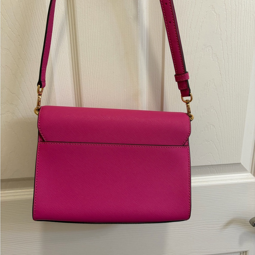 Tory Burch Hot Pink Crossbody Bag with Gold Hardware - Picture 4 of 5
